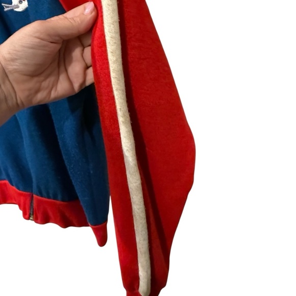 Vintage NFLHouston oilers blue Red and Blue terrycloth Jacket size 14-16 large - Picture 6 of 11